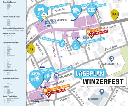 Lageplan mit Legende